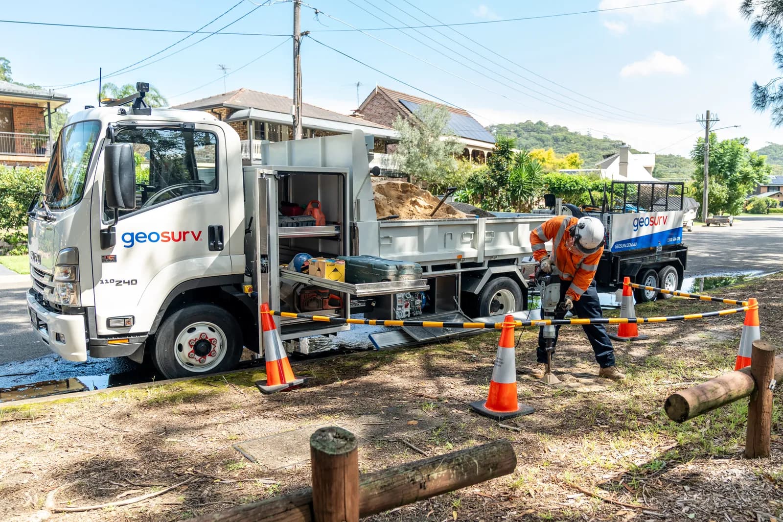 Geosurv compaction and surface reinstatement of a completed pothole